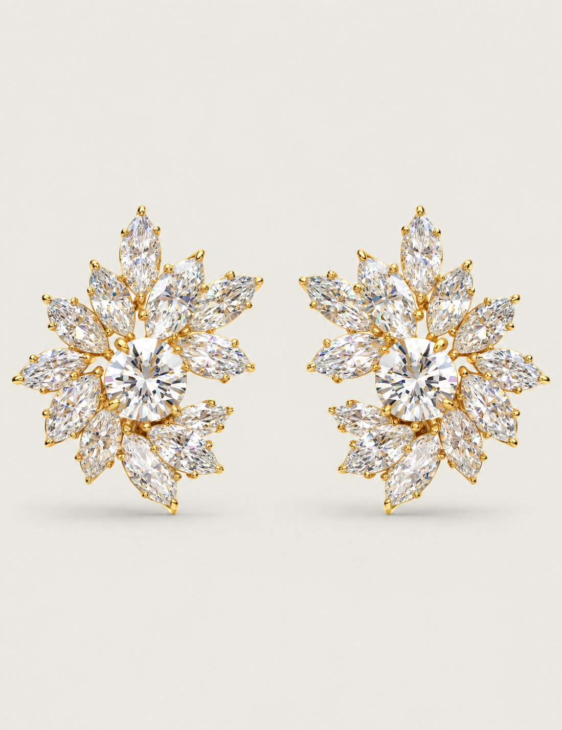 Marquise Sunburst Diamond Earrings (20 TCW)