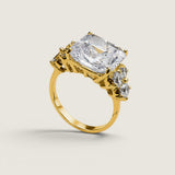 11CT Princess cut with 1.1TCW Round Sides(12.1 TCW)