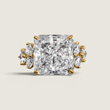 11CT Princess cut with 1.1TCW Round Sides(12.1 TCW)