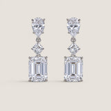 Pear, Square and Emerald Cut Drop Earrings (19 TCW)