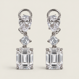 Pear, Square and Emerald Cut Drop Earrings (19 TCW)
