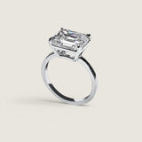 East West Emerald Cut Ring(5 TCW)