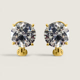 Round Brilliant Studs with POST/CLIP (10 TCW)
