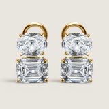 Oval & Emerald-Cut Double Stud (8 TCW)