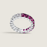 Ruby Contrast Eternity Band (4.6 TCW) | Modern Diamond