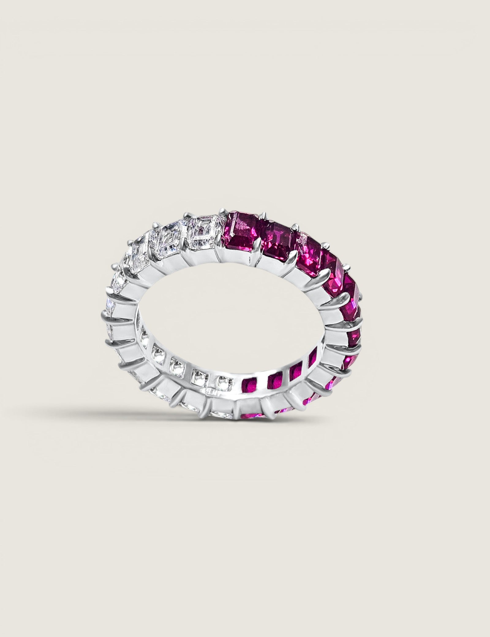 Ruby Contrast Eternity Band (4.6 TCW) | Modern Diamond