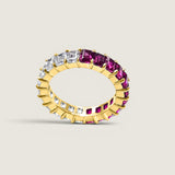 Ruby Contrast Eternity Band (4.6 TCW) | Modern Diamond