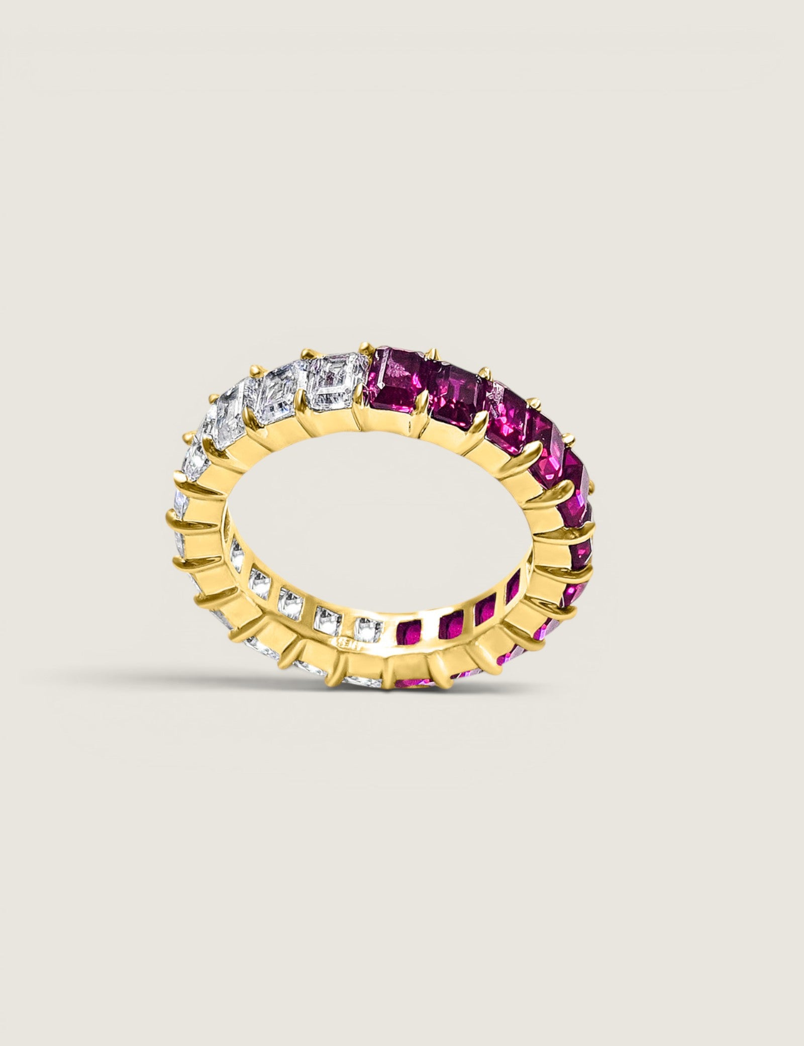 Ruby Contrast Eternity Band (4.6 TCW) | Modern Diamond