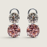 Round Pink Drop Earrings (12 TCW)