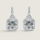 Asscher Pave Drop Earrings (8.5 TCW)