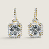 Asscher Pave Drop Earrings (8.5 TCW)