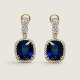 PAVE CUSHION DROP EARRING - EF1214/SAP/CZ