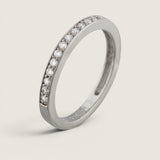 HALF WAY AROUND BAND W/ CHANNEL SET ROUND STONES