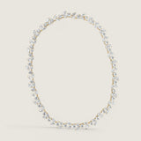 Connecting Round, Double Pears and Marquise Necklace