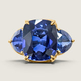 Large Sapphire Three Stone Ring (17.5 TCW)
