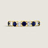 Round Sapphire Eternity Band