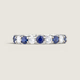 Round Sapphire Eternity Band