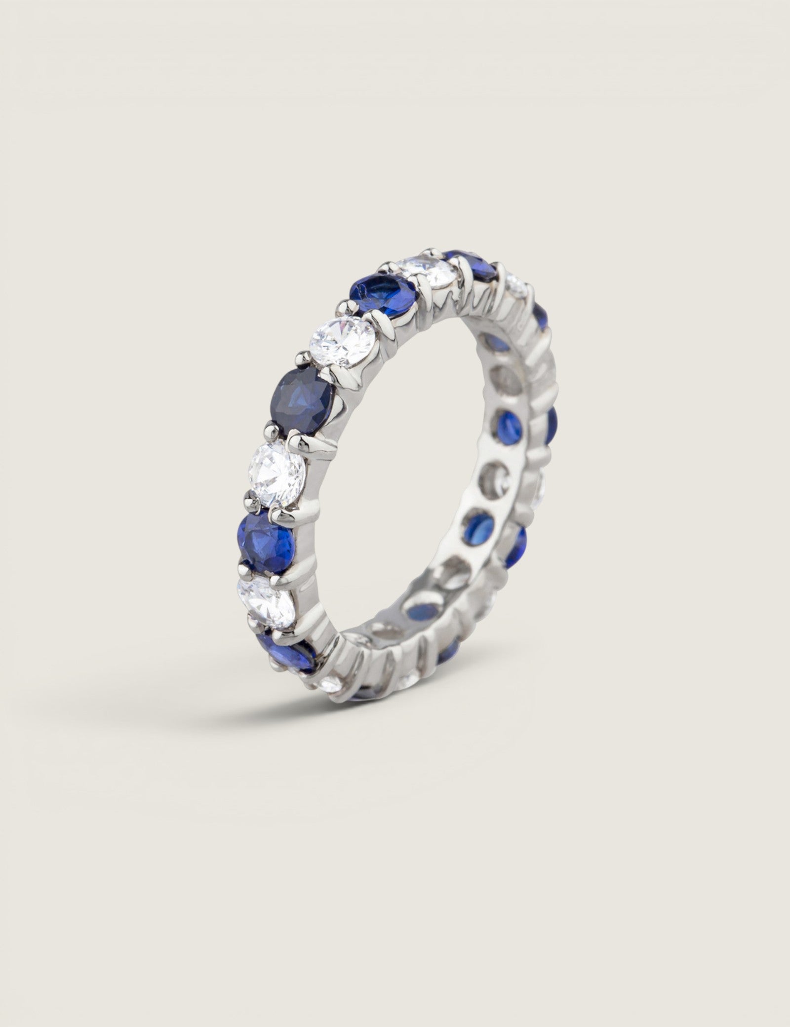 Round Sapphire Eternity Band