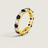 Round Sapphire Eternity Band