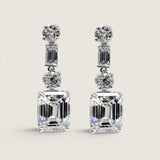 6CT EMERALD CUT DROP EARRING (13.6 TCW)