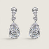 Pear and Round Drop Earrings (10 TCW)