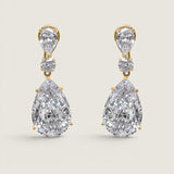 Pear and Round Drop Earrings (10 TCW)