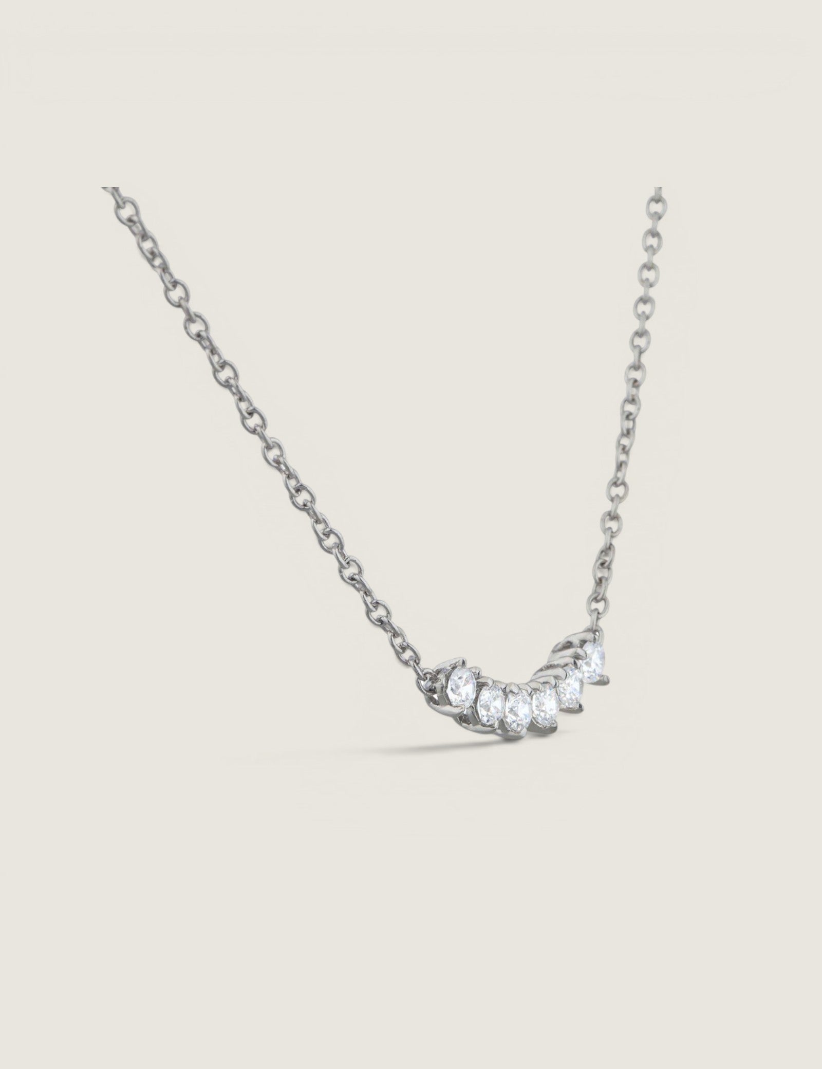 6 Stone Curved Pendant (.5 TCW)