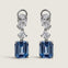 Pear, Square and Aqua Emerald Cut Drop Earrings - Fantasia by DeSerio