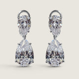 Double Pear Drop Earrings (15 TCW)