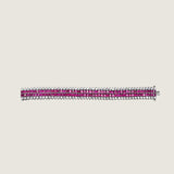 Channel Set Four Row Ruby Bracelet (17.4 TCW)