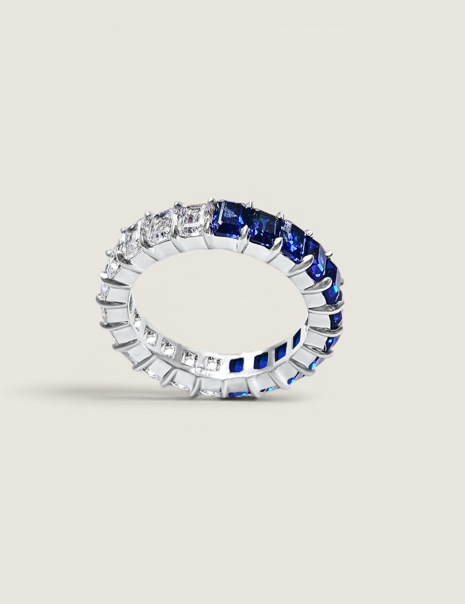 Sapphire Contrast Eternity Band (4.6 TCW)