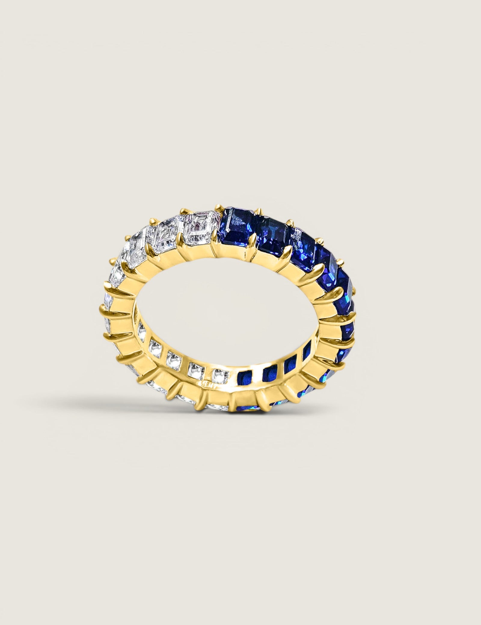 Sapphire Contrast Eternity Band (4.6 TCW)