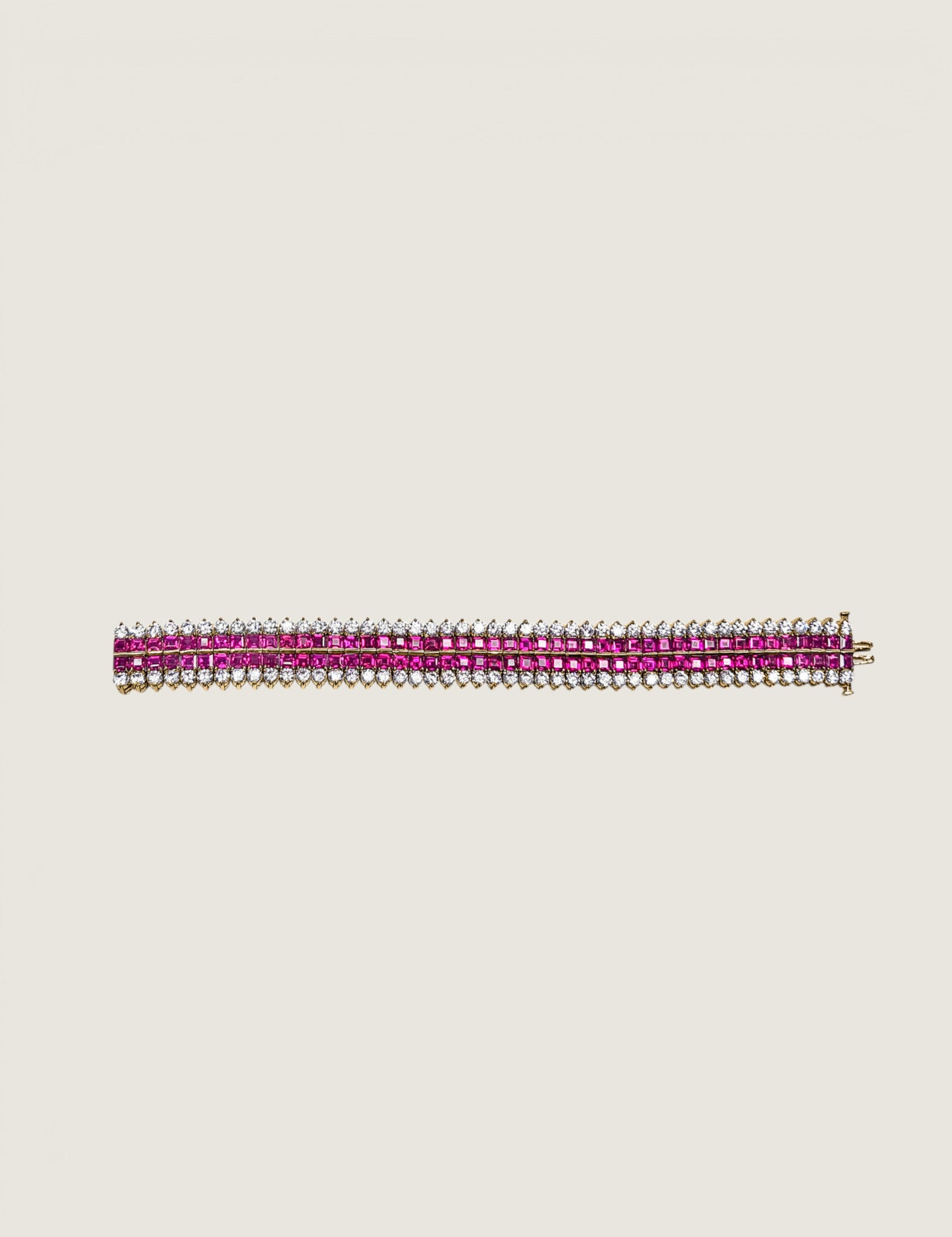 Channel Set Four Row Ruby Bracelet (17.4 TCW)