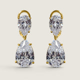 Double Pear Drop Earrings (15 TCW)