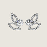 Double Leaf Pave Earrings (5 TCW)