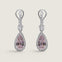 Pink Pear with Pave Drop Earring - Fantasia by DeSerio
