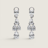 MULTI PEARSHAPE CZ DROP EARRING
