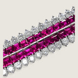 Channel Set Four Row Ruby Bracelet (17.4 TCW)