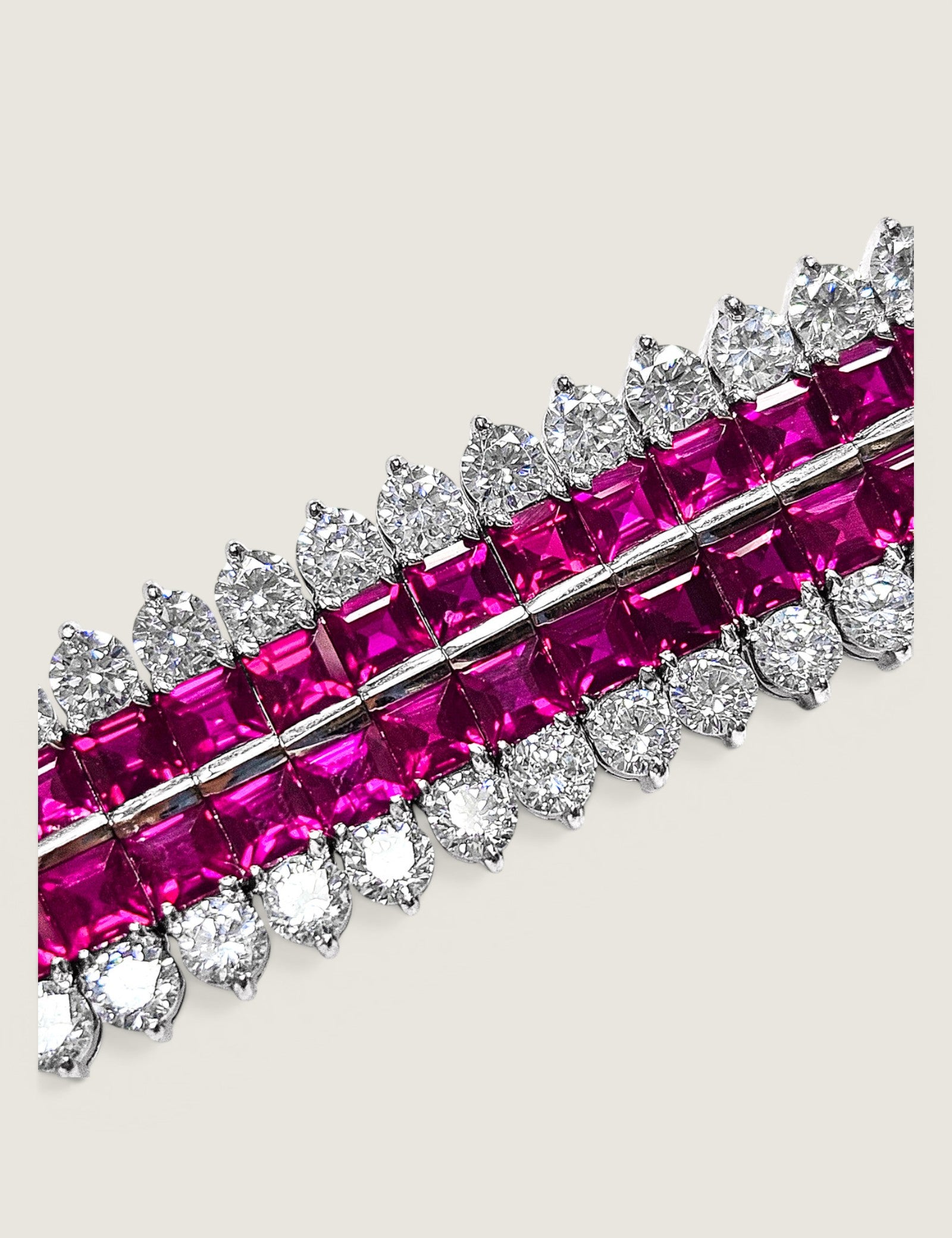 Channel Set Four Row Ruby Bracelet (17.4 TCW)