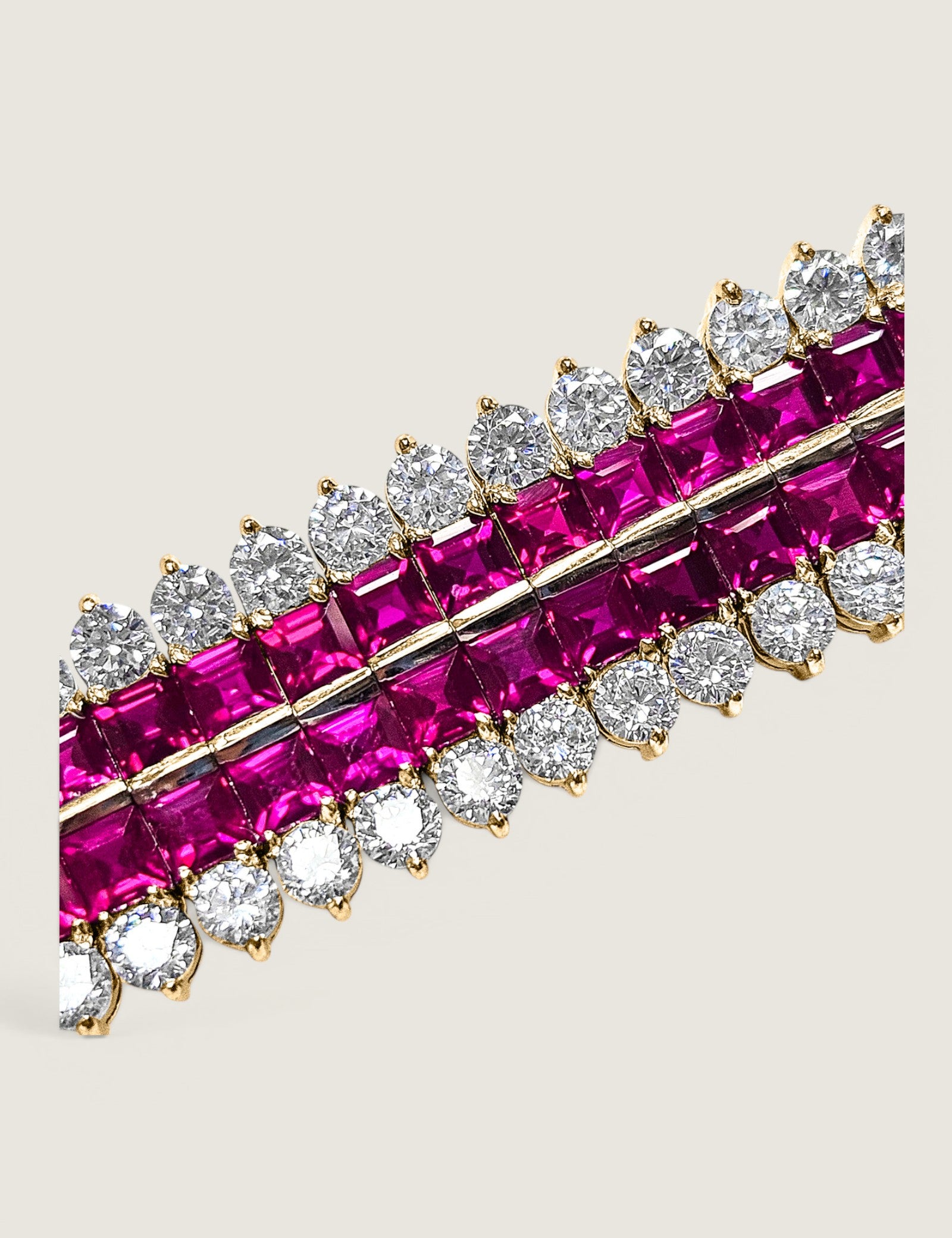 Channel Set Four Row Ruby Bracelet (17.4 TCW)