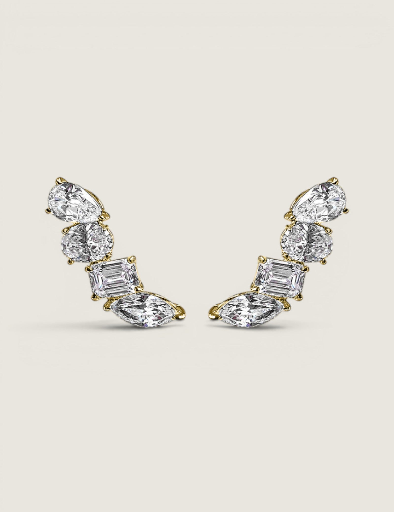 Sculpted Sparkle Ear Climber (7.4 TCW)