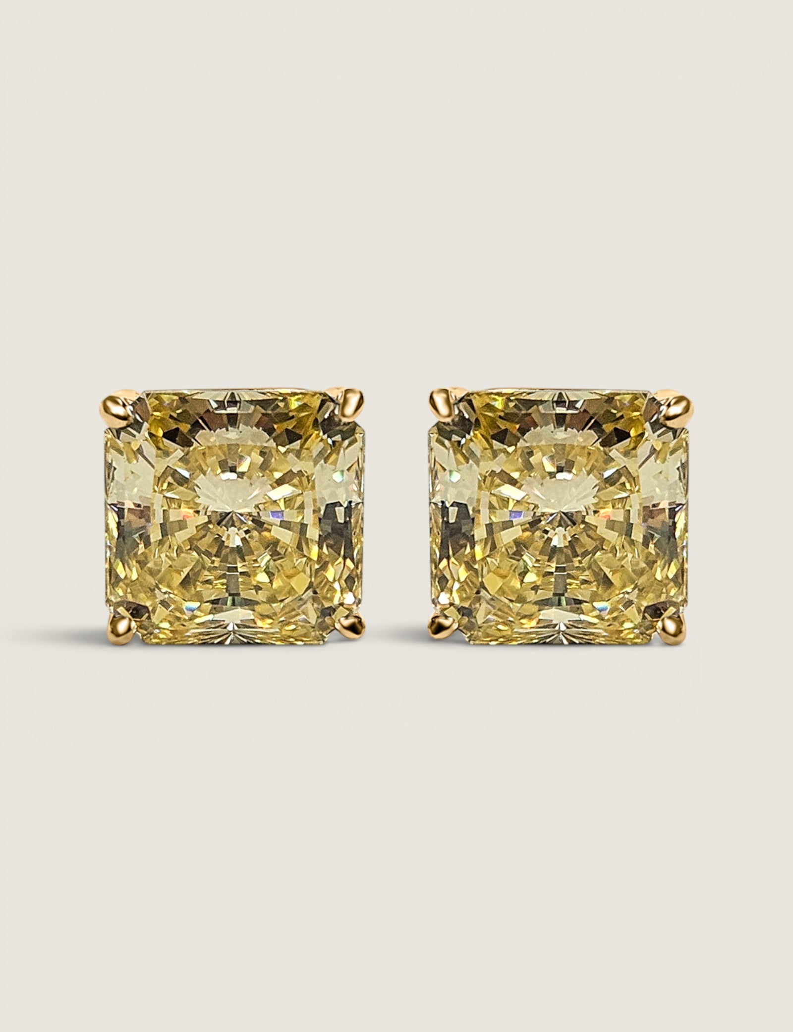 Canary Radiant-Cut Studs (7 TCW)