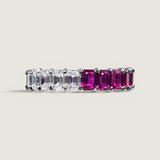 Ruby Contrast Eternity Band (4.6 TCW) | Modern Diamond
