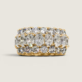 Three Row Oval & Round Eternity Band