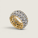 Three Row Oval & Round Eternity Band