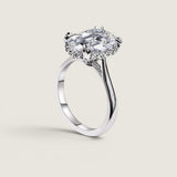 4CT (13x9mm) Oval With Drop Halo