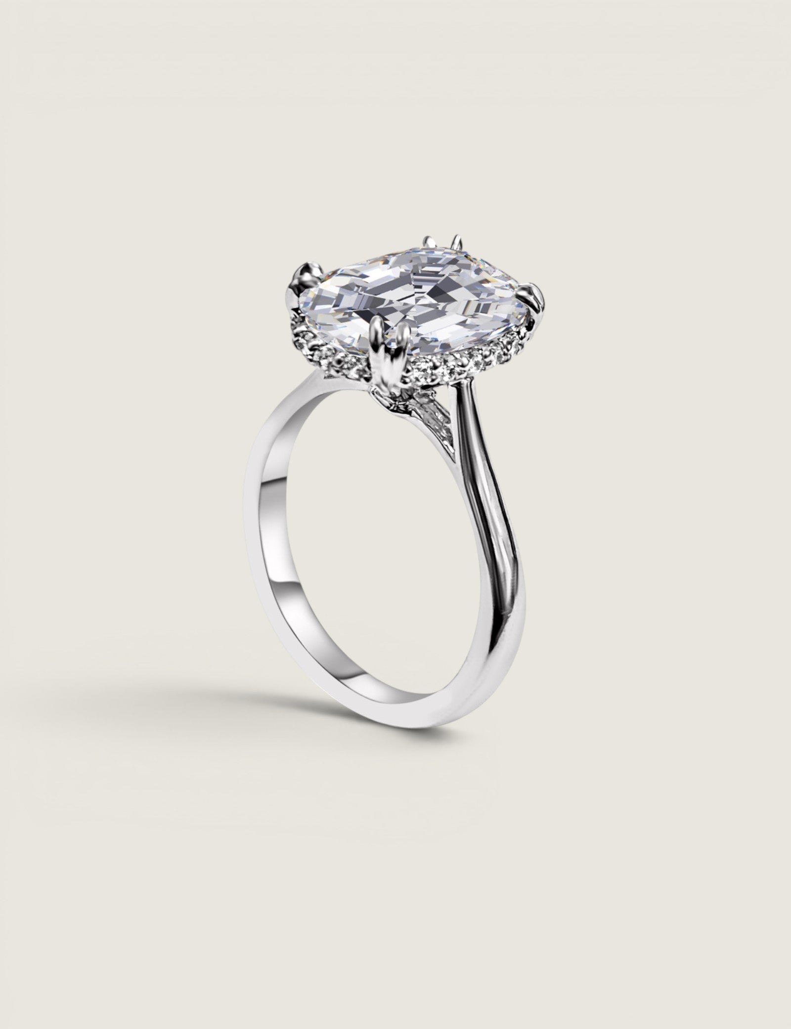 4CT (13x9mm) Oval With Drop Halo