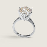 5ct Round Cut Solitaire Ring. Center stone size: 11mm 17166-10-CZ-14K