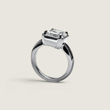 Bezel Set Emerald Cut Ring(5 TCW)