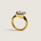 Bezel Set Emerald Cut Ring(5 TCW)